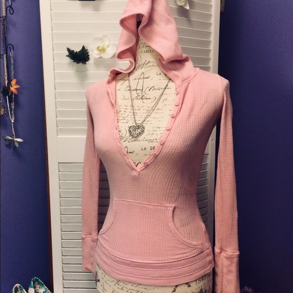 Aeropostale Tops - 💕Aeropostale -Pink- Long Sleeve Sheer Hoodie💕
